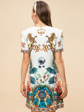 Load image into Gallery viewer, Golden hour embellished mini dress