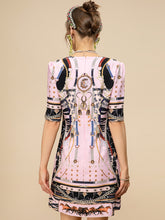 Load image into Gallery viewer, Race horses embellished mini dress
