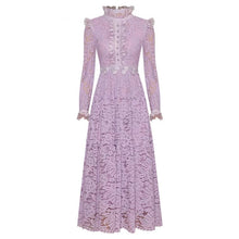 Load image into Gallery viewer, Lilac Lavender lace Midi dress