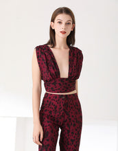 Load image into Gallery viewer, Maroon Leopard Luxe two piece set