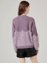 Load image into Gallery viewer, Faux Fur Twist Mink Cashmere Knitted Pullovers - comes in three colours