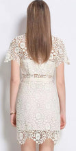 Load image into Gallery viewer, Chic Lace Button-Up Dress with Collar and Pockets - Available in Pink and Cream