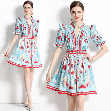 Violets are blue mini dress