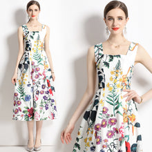 Load image into Gallery viewer, Peaceful plants midi dress