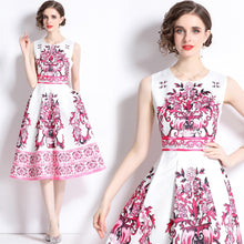 Load image into Gallery viewer, *NEW Princess Tile Print Midi Dress