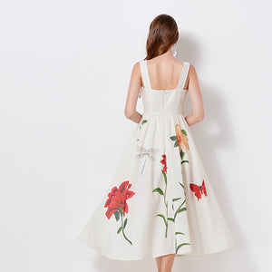 Queens garden floaty midi dress