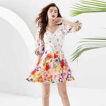 Load image into Gallery viewer, *NEW Flower Burst Mini Dress - Comes in White &amp; Navy