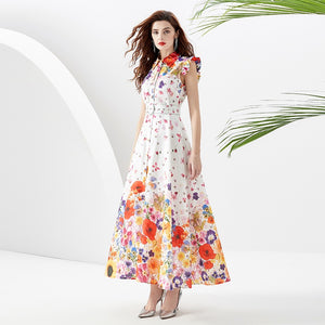 *NEW Flower Burst Maxi Dress with Belt - comes in three  colours