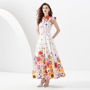 *NEW Flower Burst Maxi Dress with Belt - comes in three  colours