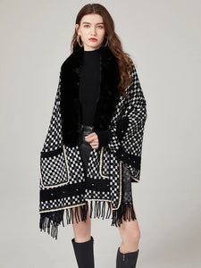 Faux Fur Mink Cashmere Tassel Capes - comes in three colours