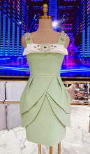 Load image into Gallery viewer, Crystal &amp; Rhinestone Bow Mini Dress