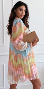 Sweet Pastels Bohemian Mini Dress