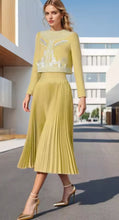Load image into Gallery viewer, Golden Hour Embroidered Jackets &amp; Pleated Skirt