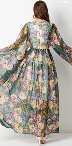Silk Chiffon Maxi Robe Dress - comes in two colours