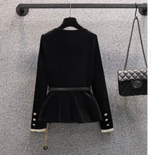 Load image into Gallery viewer, Velvet Chic Suit - jacket, elasticated skirt and belt