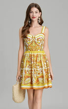 Load image into Gallery viewer, Lake Como Tile Print Mini Dress