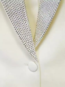 White Feather & Diamanté Suit