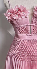 Load image into Gallery viewer, Beautiful Flower, Backless Pleated Maxi Dress