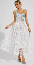 Load image into Gallery viewer, Pretty Princess White Embellished Midi Dress