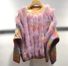 Load image into Gallery viewer, Pastel rainbow jumpers - comes in two colours