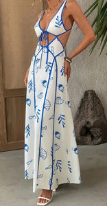 Blue Ocean Midi Dress