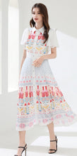 Load image into Gallery viewer, Tulip &amp; flowers patterned maxi dress