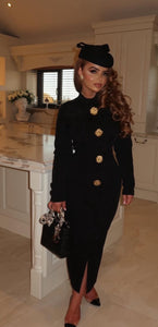 Black Orchid Midi Dress