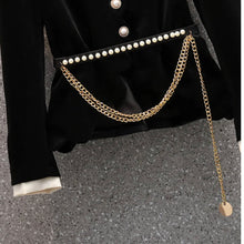 Load image into Gallery viewer, Velvet Chic Suit - jacket, elasticated skirt and belt