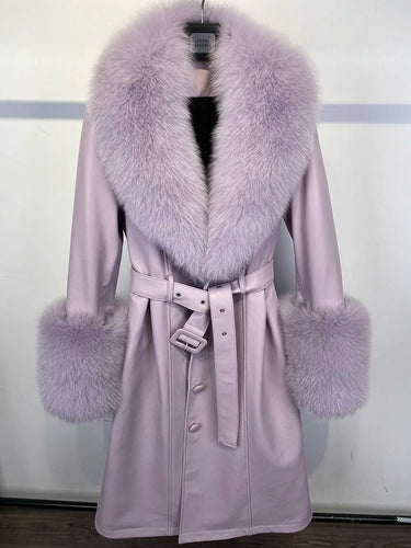 High quality Faux Fur Real Leather Coats - comes in 7 colours & curve
