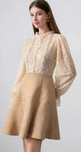 Load image into Gallery viewer, Baby Chic Tweed &amp; Lace Dress