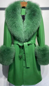 PREMIUM Faux Fur Real Leather Coats - comes in 7 colours & curve