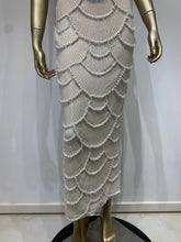Load image into Gallery viewer, White Pearl Beaded Maxi Dress