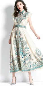 Paisley Maxi Dress - comes in navy, white or Green