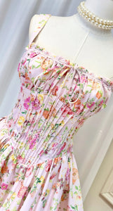 Floral French Maid Mini Dress