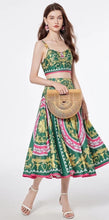 Load image into Gallery viewer, Bra Spaghetti Strap Crop Top + Pleated Midi Skirt - comes in Four colours