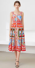 Load image into Gallery viewer, The knight tapestry midi dress