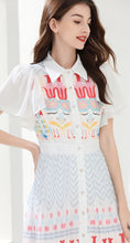 Load image into Gallery viewer, Tulip &amp; flowers patterned maxi dress