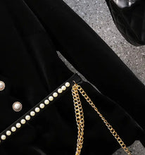 Load image into Gallery viewer, Velvet Chic Suit - jacket, elasticated skirt and belt