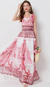 Chiffon Maxi Robe Dress - comes in multi colour & red