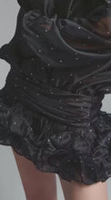 Load image into Gallery viewer, Black Orchard Polka Dot Mini Dress
