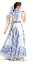 Load image into Gallery viewer, Paisley Maxi Dress - comes in navy, white or Green