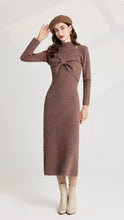 Load image into Gallery viewer, Knitted Criss-Cross Bow Pullover &amp; Midi Dress - comes in three colours