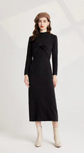 Load image into Gallery viewer, Knitted Criss-Cross Bow Pullover &amp; Midi Dress - comes in three colours