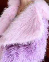 Load image into Gallery viewer, Purple Burst Fluffy Faux Fur Coat