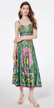 Load image into Gallery viewer, Bra Spaghetti Strap Crop Top + Pleated Midi Skirt - comes in Four colours