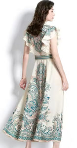 Paisley Maxi Dress - comes in navy, white or Green