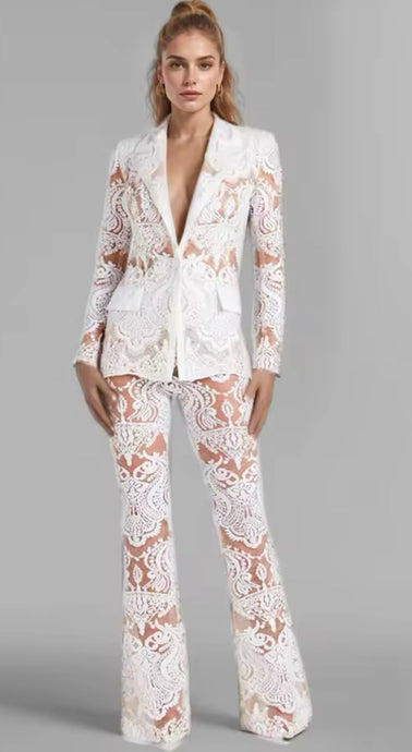 All Frozen Sequin High Waisted Suit
