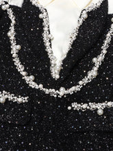 Load image into Gallery viewer, “Like a Star” Sequins &amp; Pearls Mini Dress