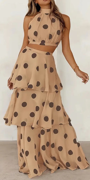 Dreamy Polka Dots Two Piece Set - comes in White & Mocha
