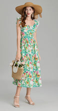 Load image into Gallery viewer, Tropical Off The Shoulder Midi Dress